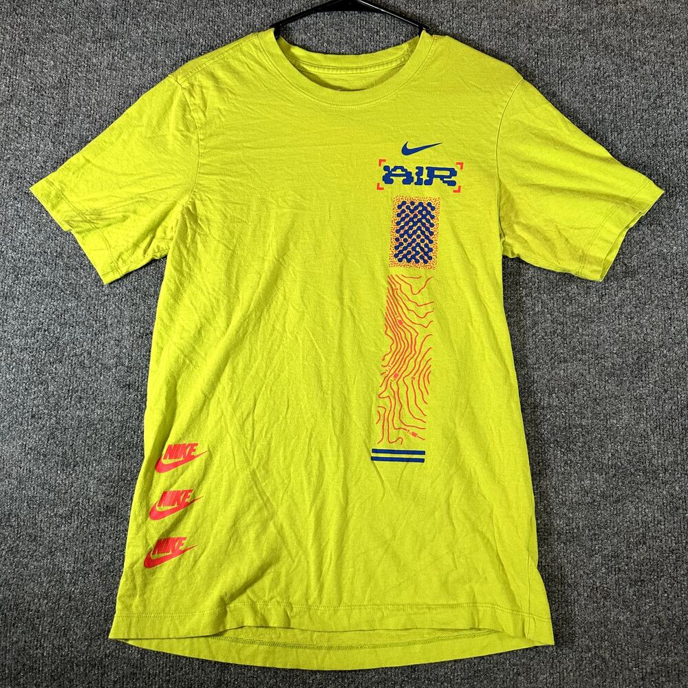 Nike Air Flight Pack Men’s S Neon Green Graphic T Shirt Catching Air 2020